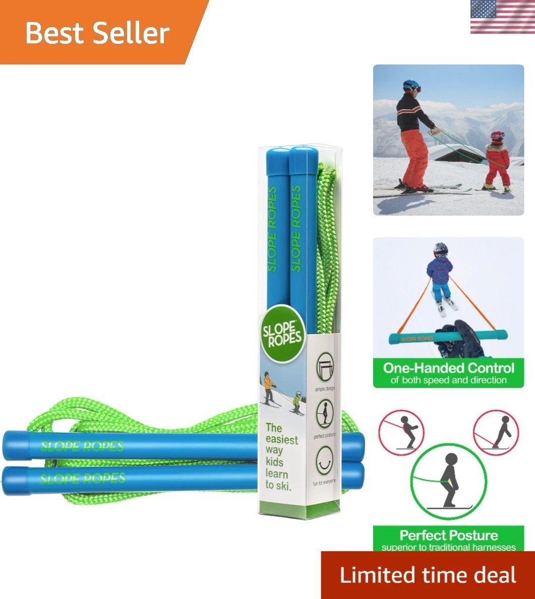 Kids Ski Trainer to Teach Kids to Downhill Ski Safely with Proper Posture, Si...