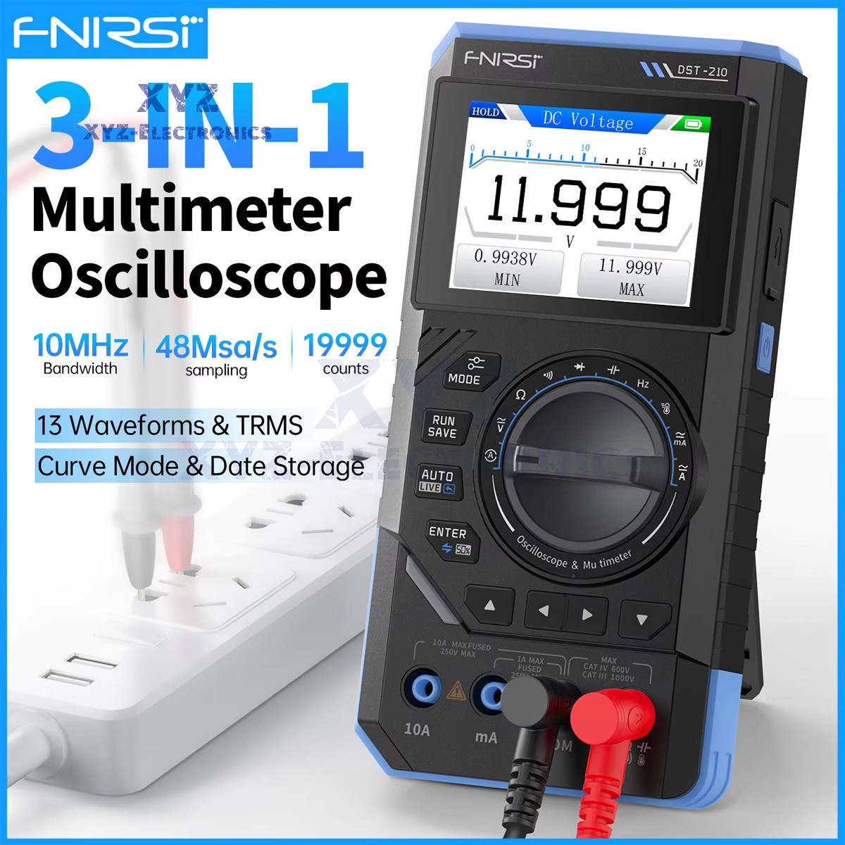 FNIRSI 2C23T DSO152 Digital Oscilloscope Multimeter Function Signal Generator US