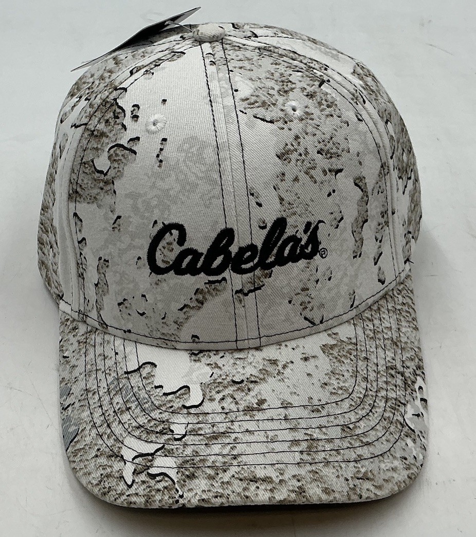 Cabela’s Outfitters Camo Tonal LogoTundra White Adjustable Cap Hat $25