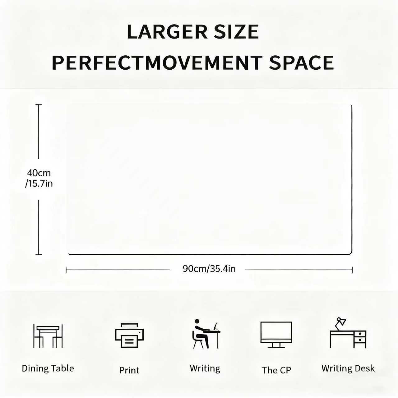 1pc Christmas Scene Pattern HD Printed Pad for Desk, Multi Functional XXL Mouse