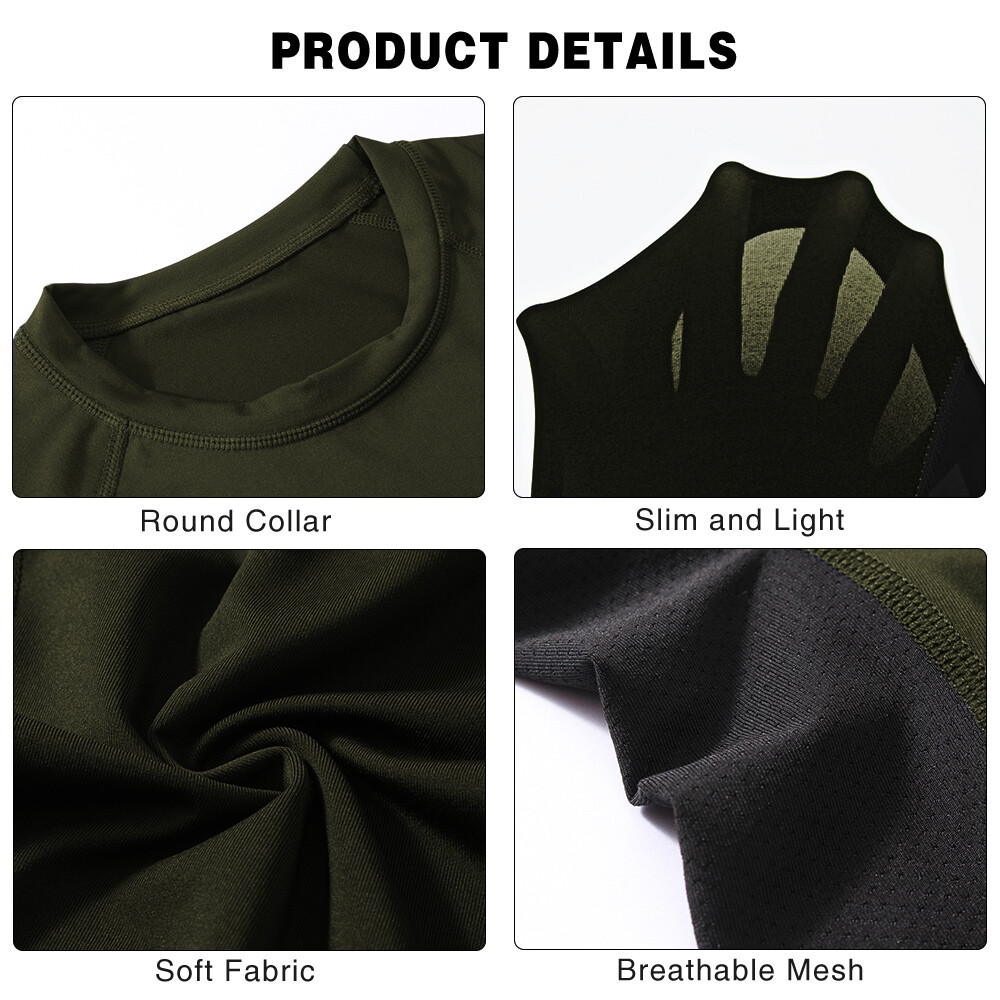 2 Pack/Set Compression Shirts for Men Long Sleeve Athletic Base Layer Undershirt