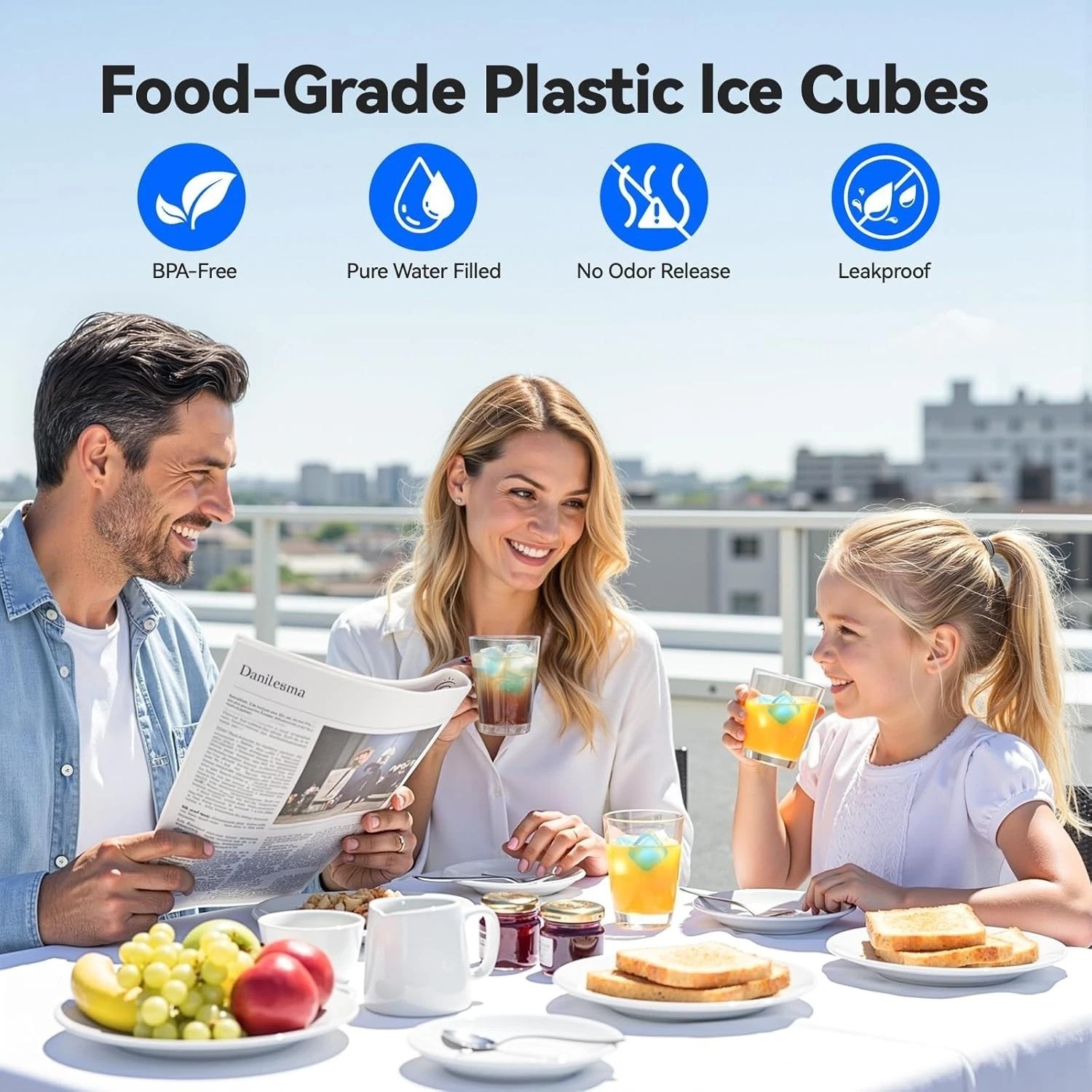 360 Pack Reusable Ice Cubes BPA-Free for Drinks Lunch Coolers Ice Baths
