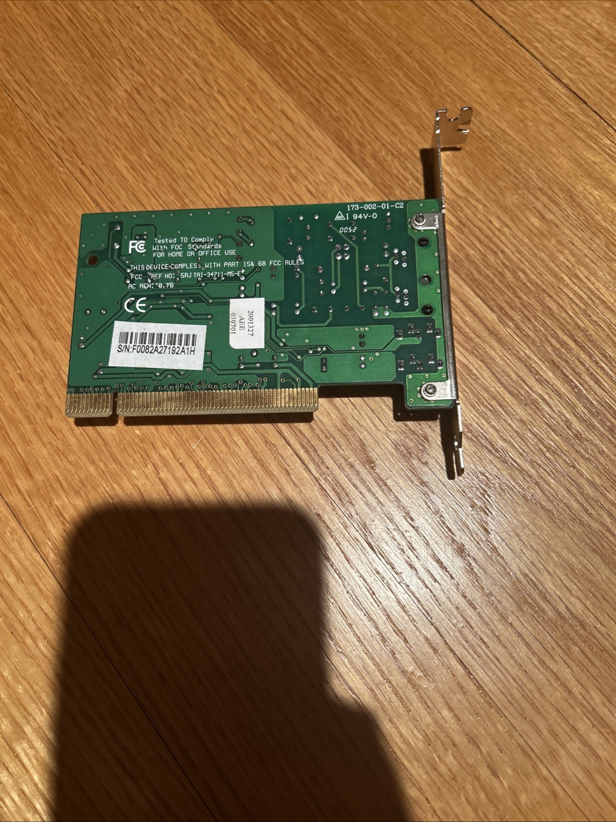 56K PCI internal dial-up data/fax/voice modem card