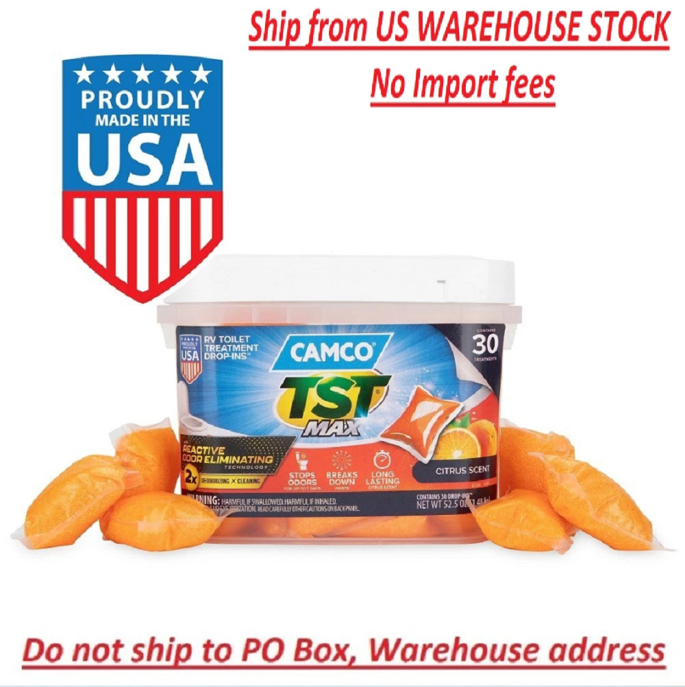Camper RV Marine Toilet Treatment Drop In Odor Eliminator For Septic Tank 30 PCS