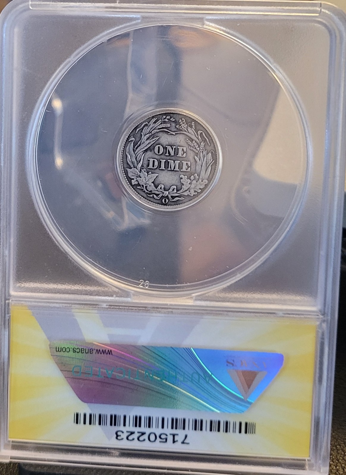 1906-O Barber Dime ANACS VF20