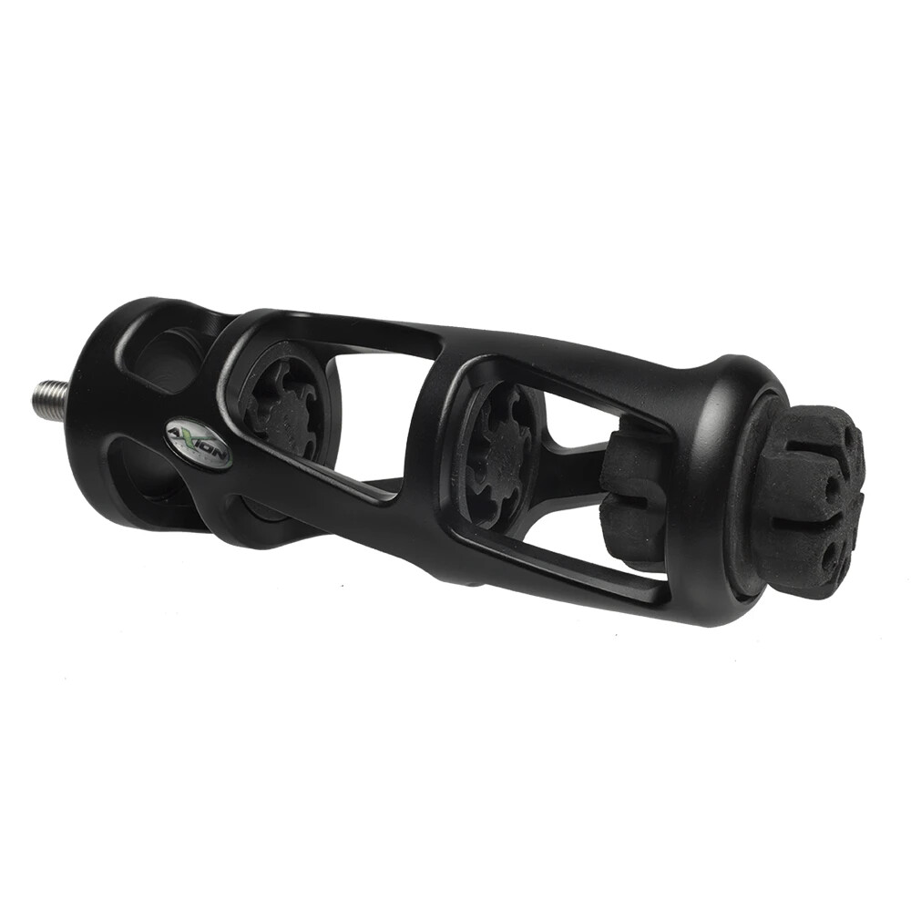 AXION ARCHERY BLACK DNA  BOW STABILIZER WITH 3  BLACK  HYBRID  DAMPERS