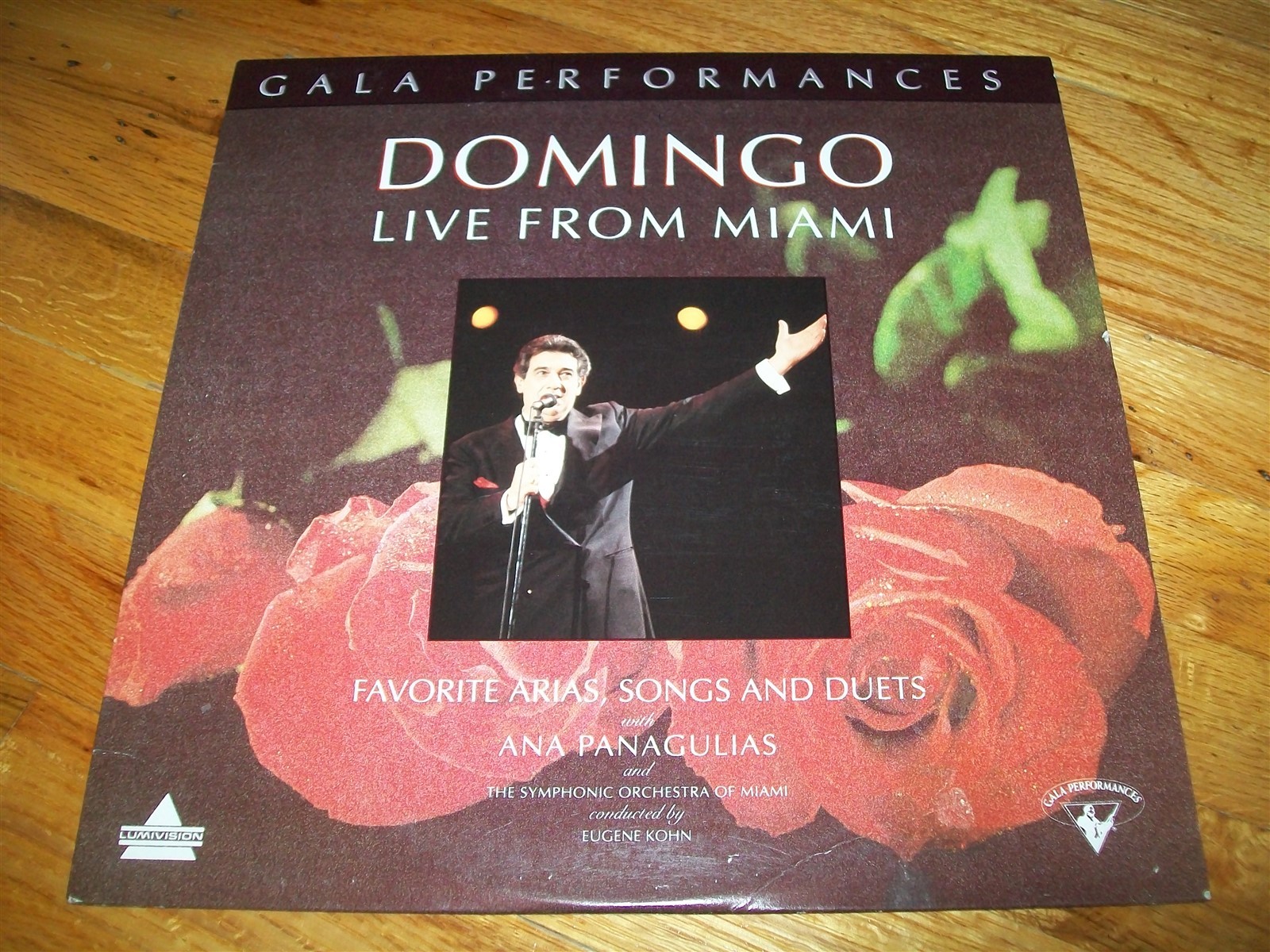 DOMINGO - LIVE FROM MIAMI Laserdisc LD FAVORITE ARIAS, SONGS AND DUETS PLACIDO!
