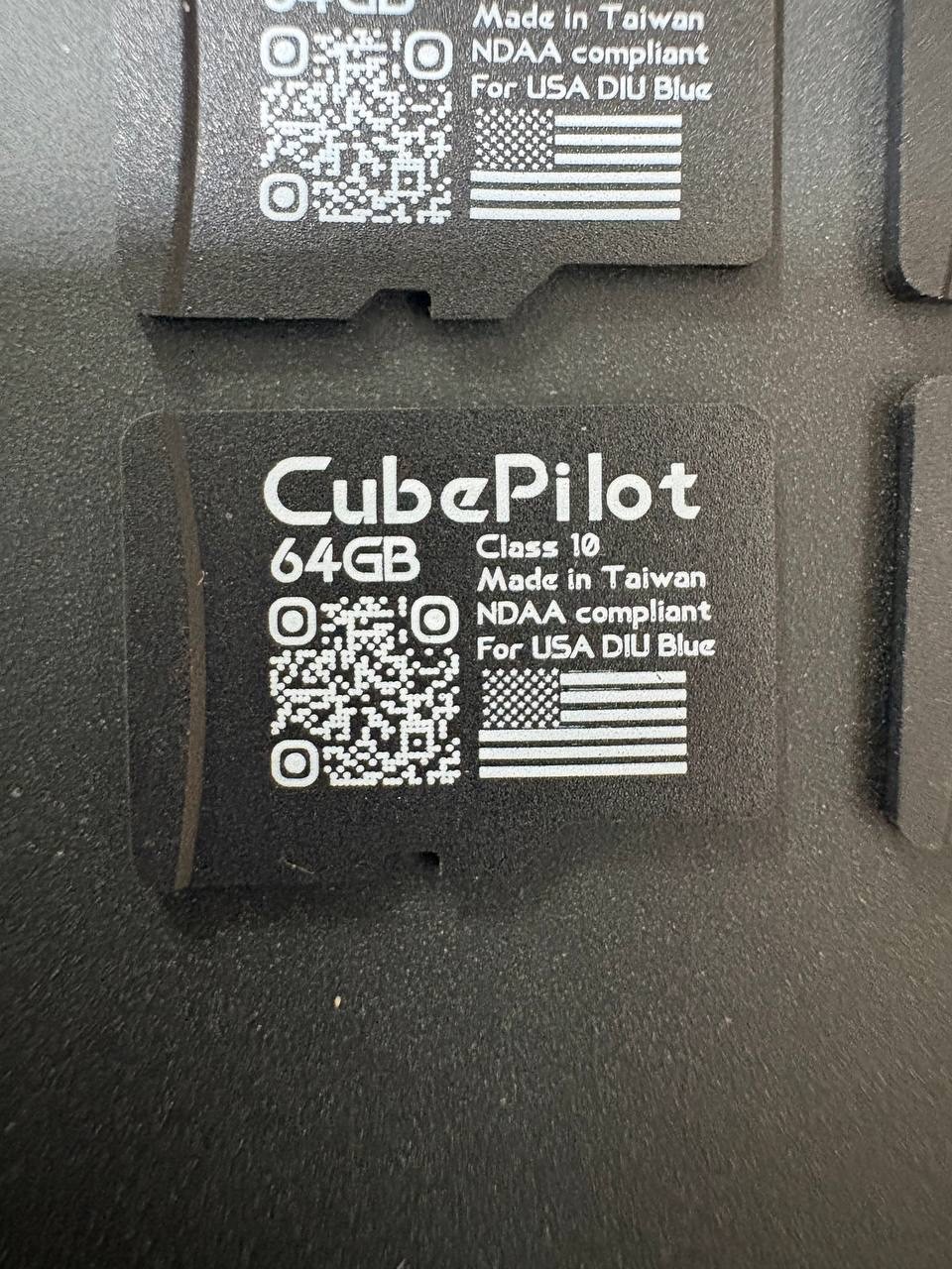 CubePilot 64GB MicroSD Card Class 10 NDAA Compliant USA DIU Blue