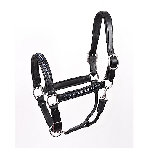 Perris Blue Pearl Bling Padded Halter Oversize