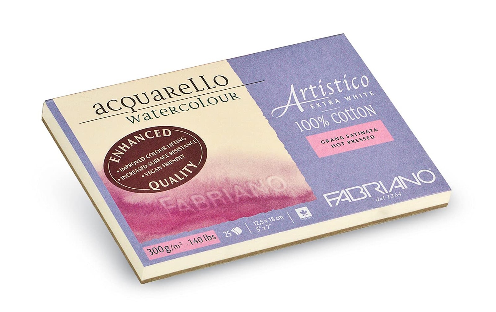 Honsell Fabriano Artistico Extra White Watercolor Block, 140 lb./300 GSM, Hot...
