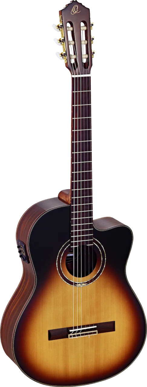 Ortega Guitars RCE158SN-TSB Feel Series Slim Neck Acoustic Electric Nylon 6-S...