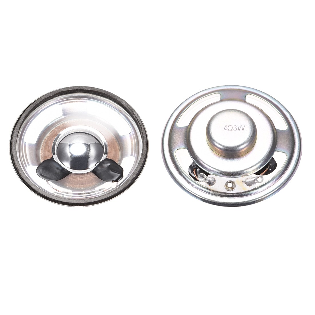 3W 4 Ohm DIY Magnetic Speaker 50mm Round Replacement Loudspeaker for  2pcs