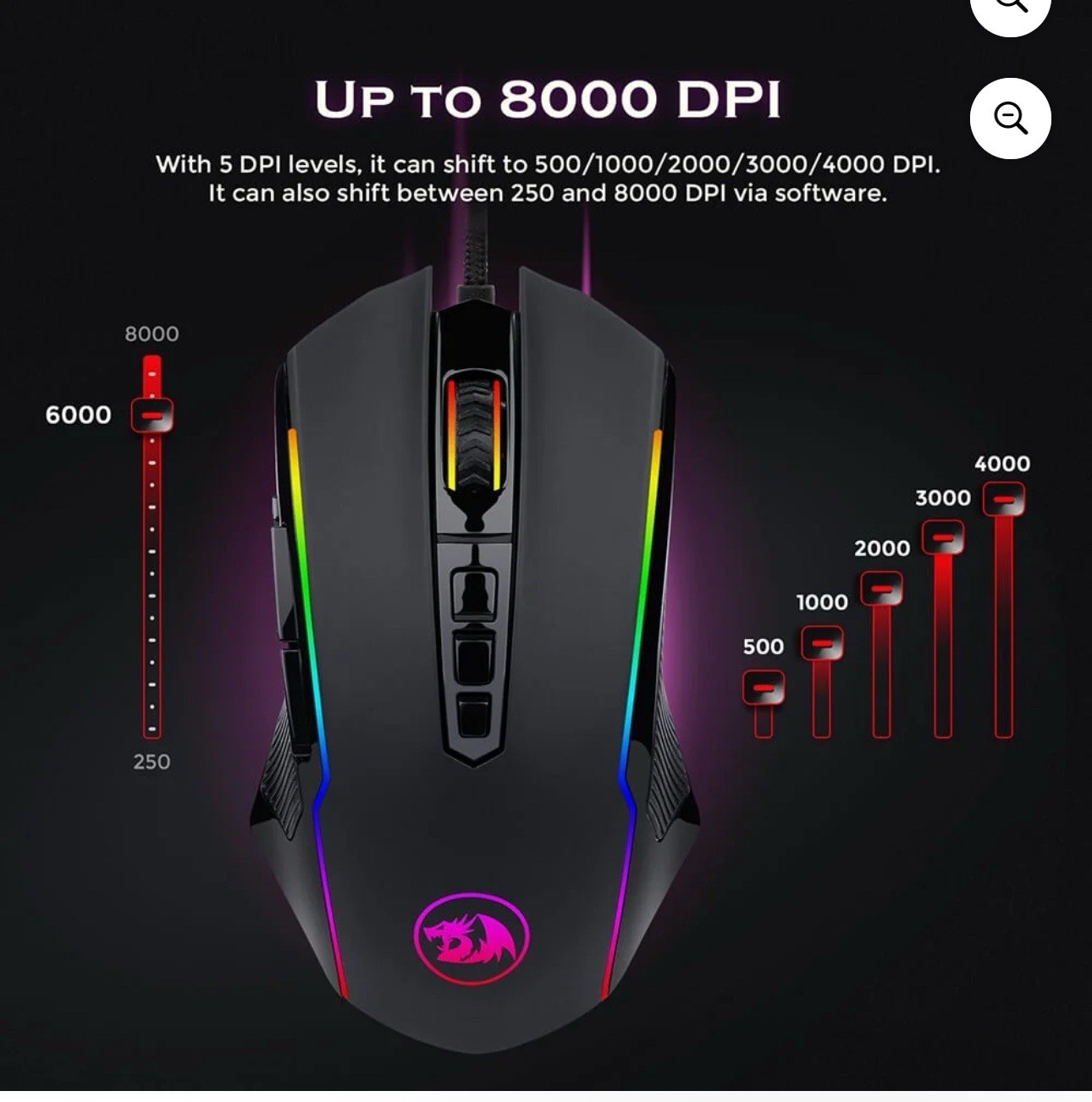 Redragon Ranger Basic RGB Gaming Mouse M910-K New Sealed In Box