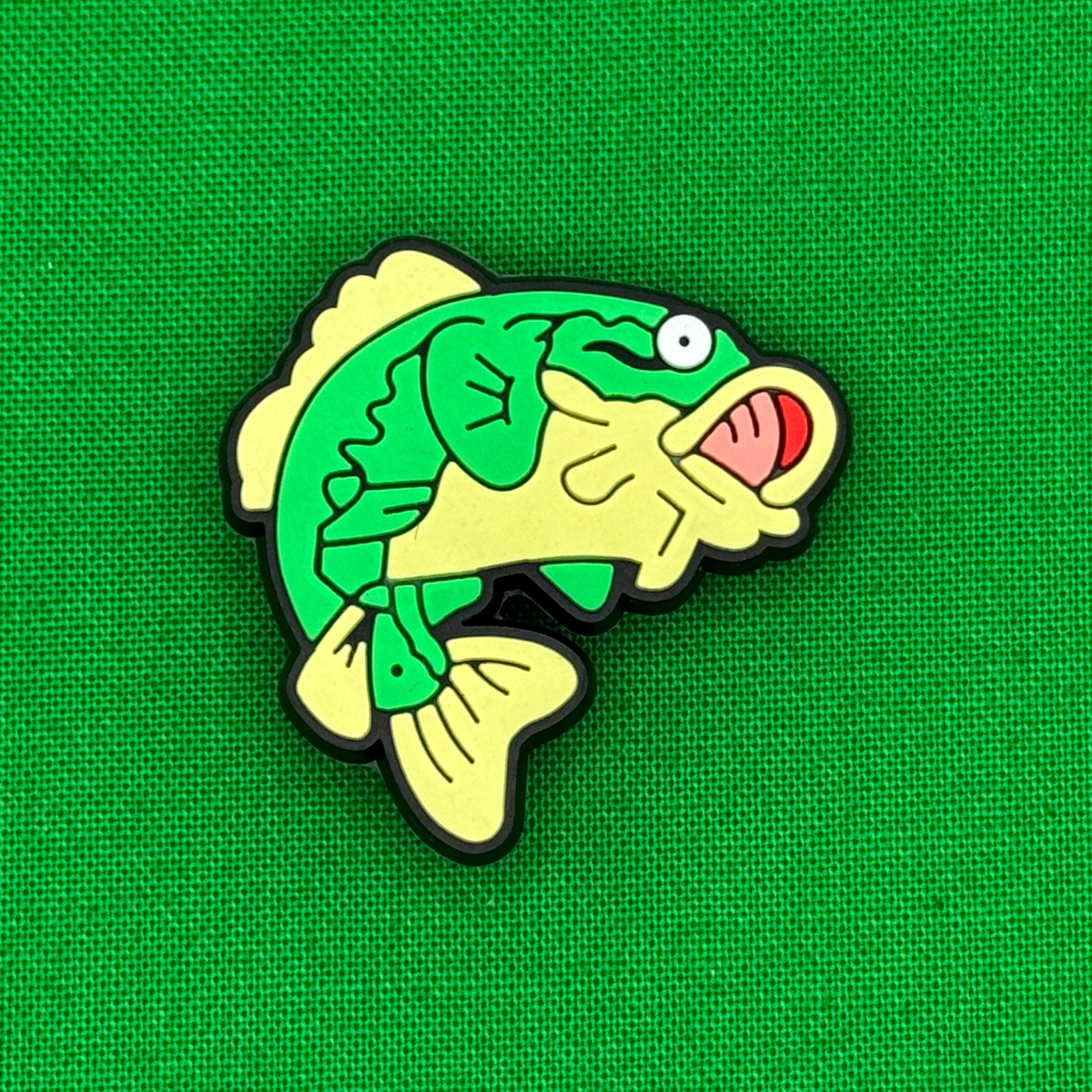 Green Bass Fish Shoe Charm Clog Fishing Theme Charms Compatible with Croc Charm