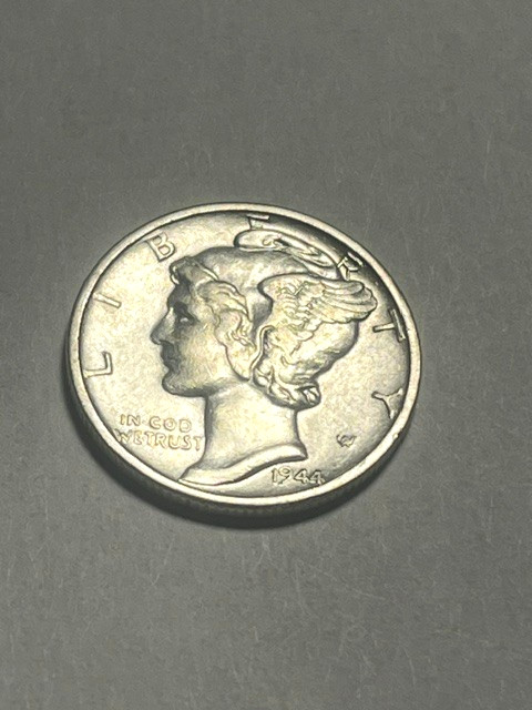 1944-D Mercury Dime/Silver/XF+ #1836