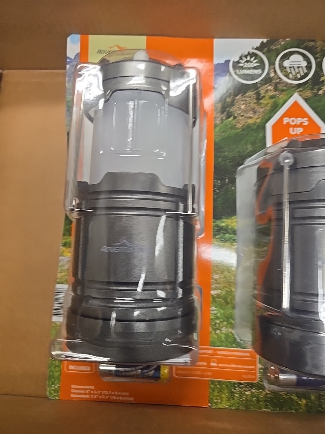 Adventuridge Indoor Outdoor Pop Up LED Lantern Set 250 Lumens 3 Hr Run Time