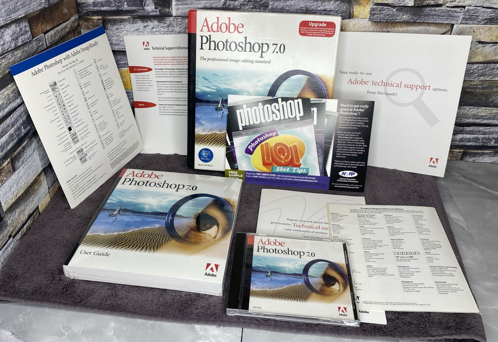 Adobe Photoshop 7.0 Full Version for Macintosh Original Big Box, Disc, Book