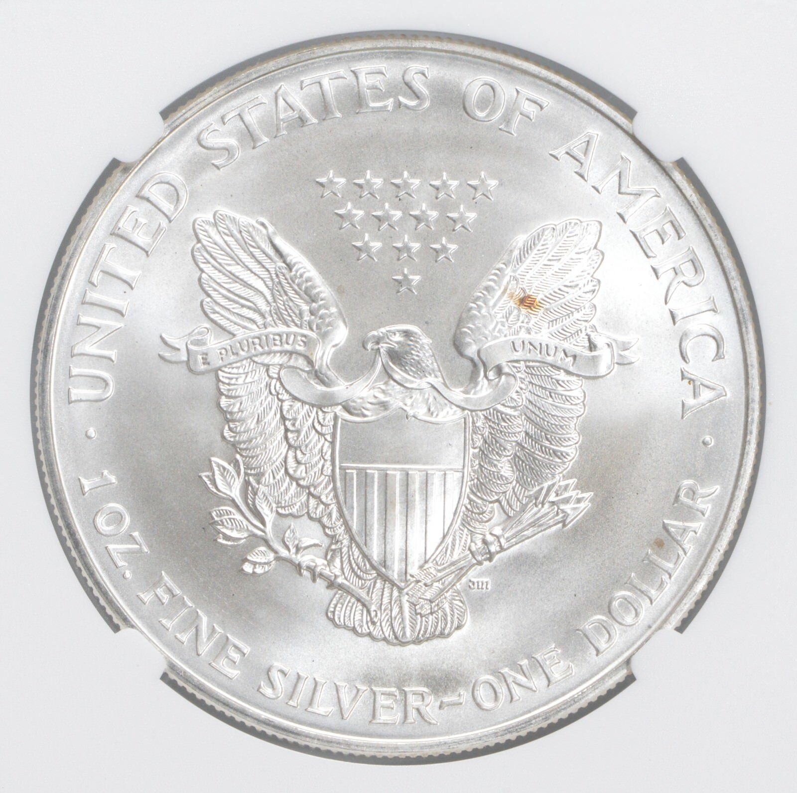 MS69 1996 American Silver Eagle NGC Brown Label