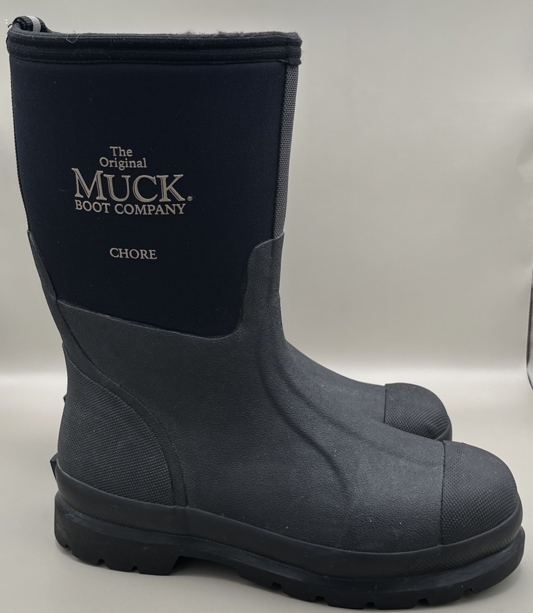 Muck Boot Chore Soft Toe Boot Black Mens Size 6.5 Women 7 7.5