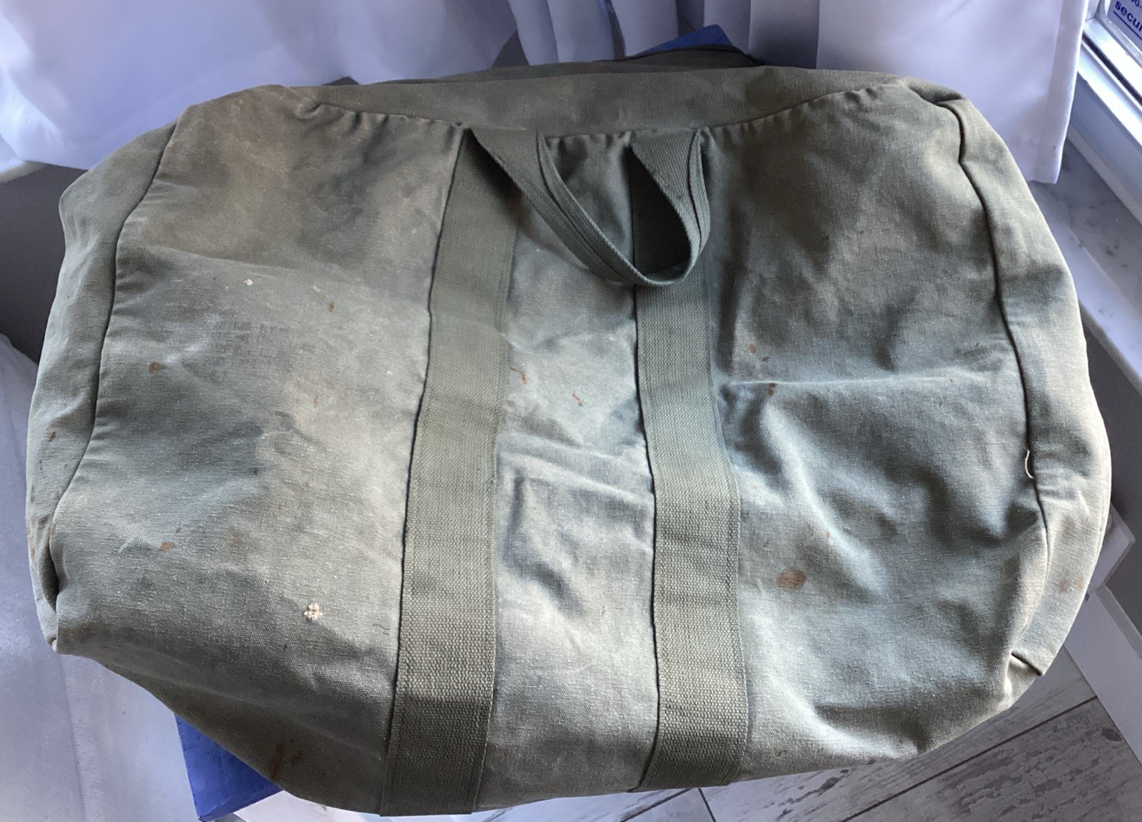 Kit Bag, Flyers, U.S.A.F. Sage Green Canvas, Vietnam War Era