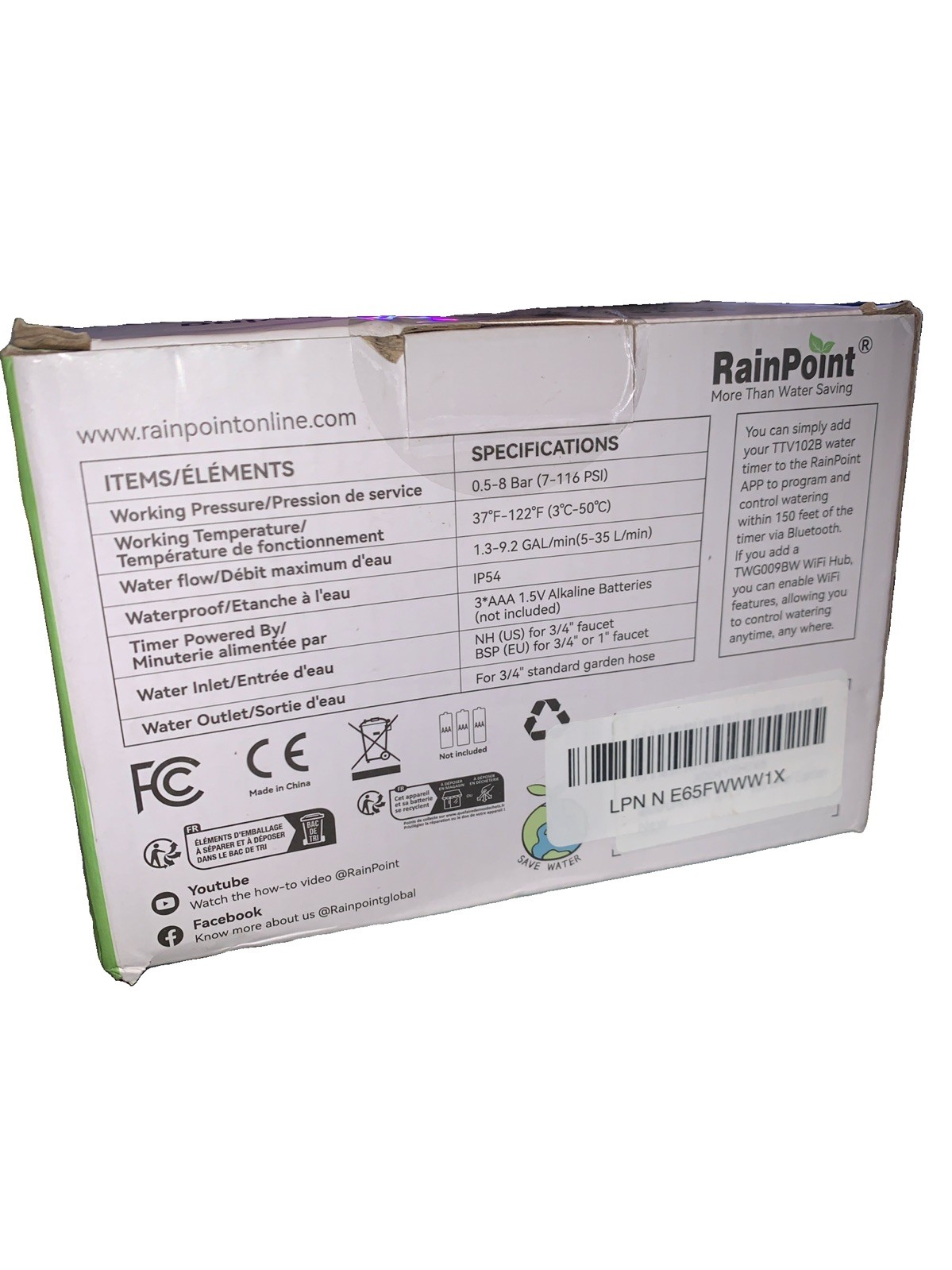 RAINPOINT WiFi Water Timer, Sprinkler Timer for Garden Hose, Smart Automatic ...