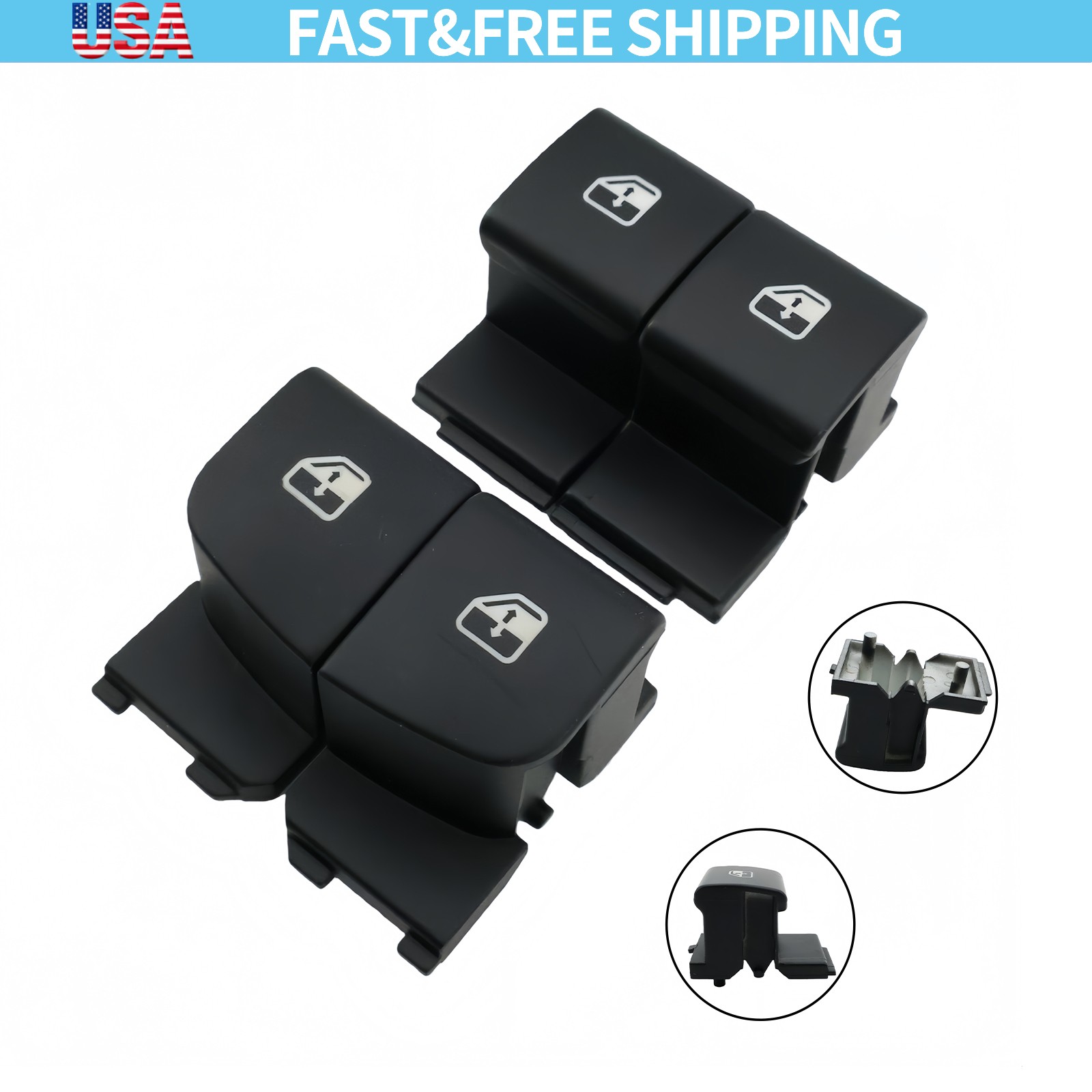 Driver Side Master Window Switch Button Kit 4Pcs Fits for Maserati M139 247993