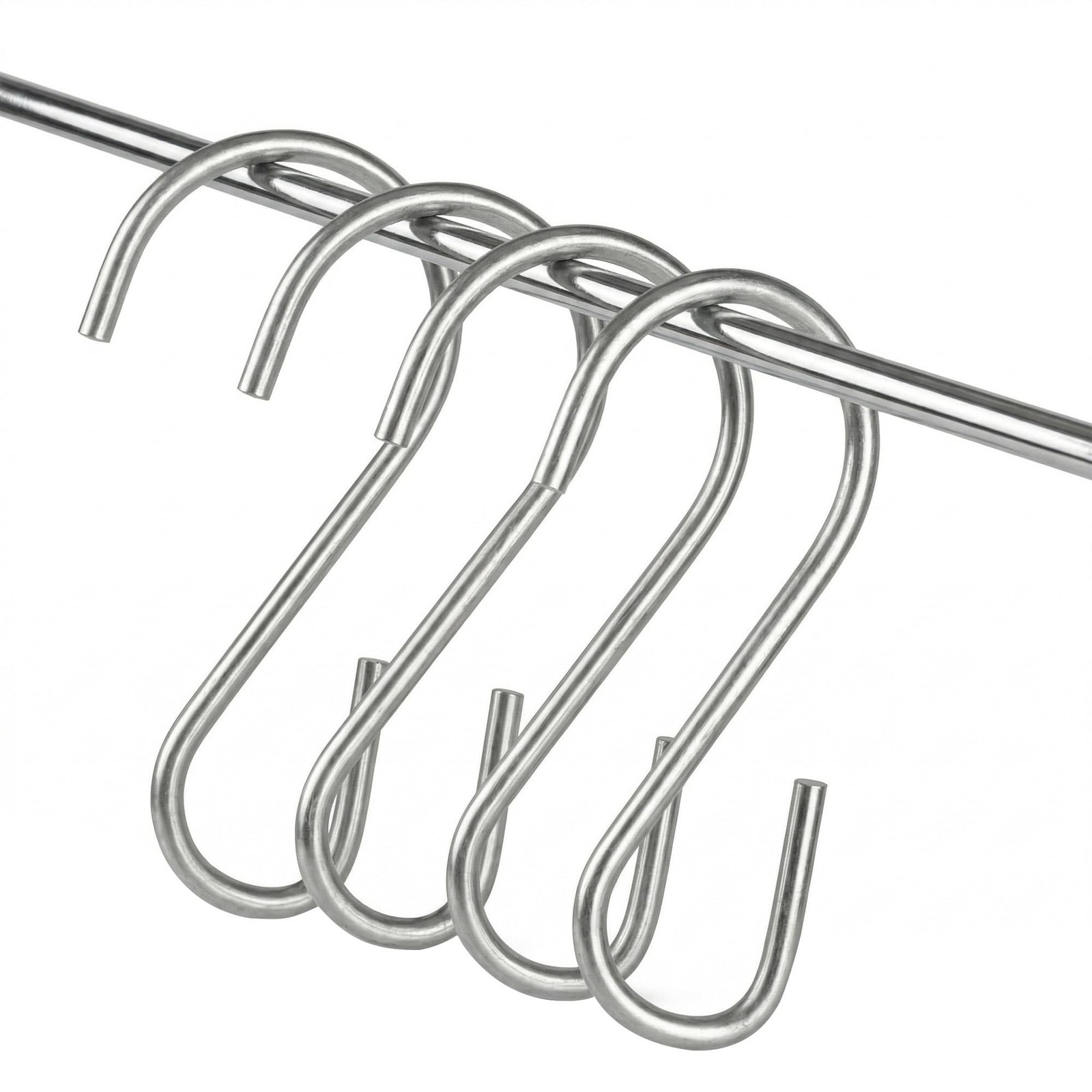Clip Strip 100 Pack S Hooks for Hanging Displays in Retail, 1.8125" L, Open E...