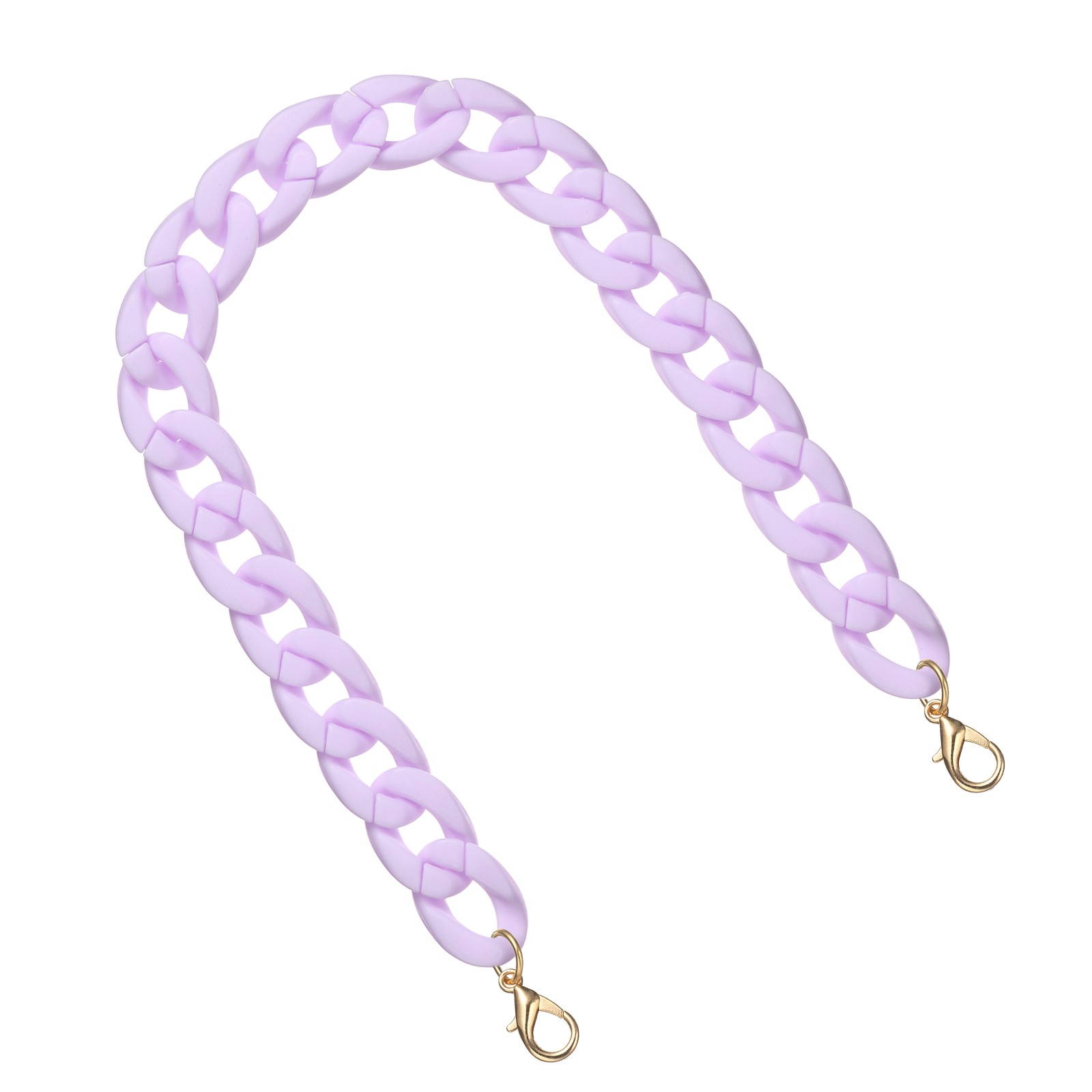 Acrylic Purse Strap 17.7" Bag Chain for Handbags Handle Light Purple