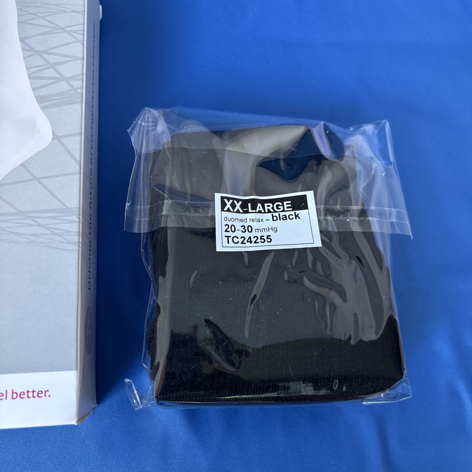 MEDIVEN Duomed Relax 20-30 mmHg Black XXL Compression Socks TC24255 NEW