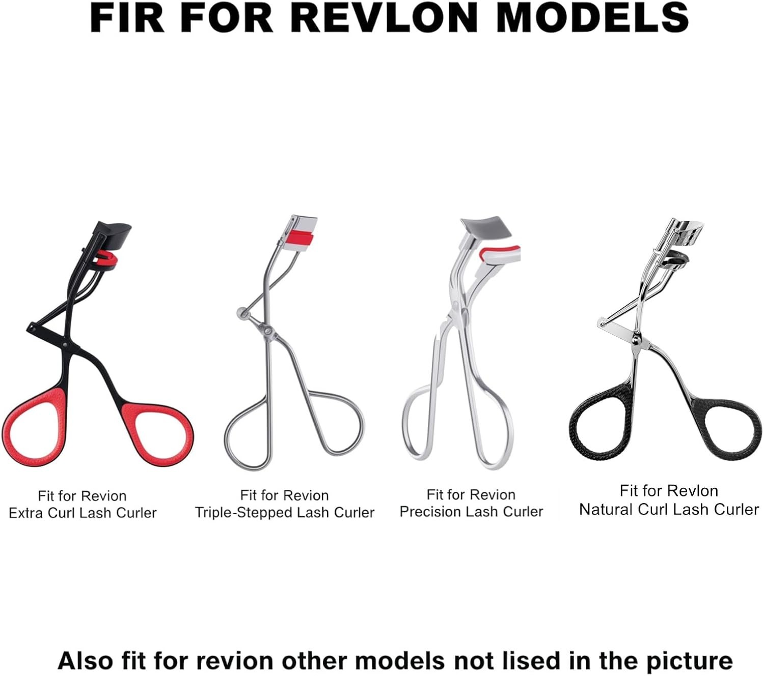 24Pack Compatible with Revlon Eyelash Curler Refills,Red Silicone Eye Lash Curle
