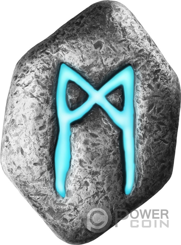 MANNAZ Cast Rune 1 Oz Silver Cast Bar 2025