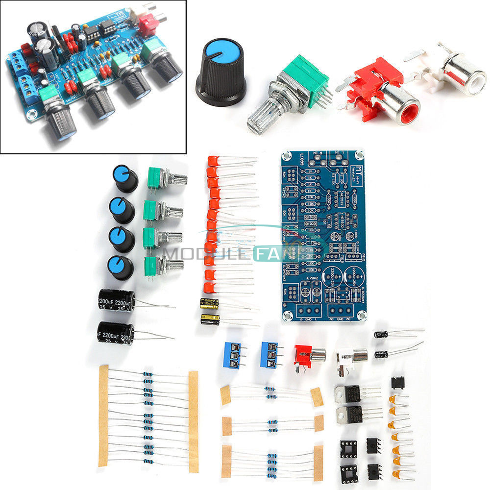 NE5532 OP-AMP HIFI Amplifier Preamplifier Volume Tone EQ Control Board DIY Kits