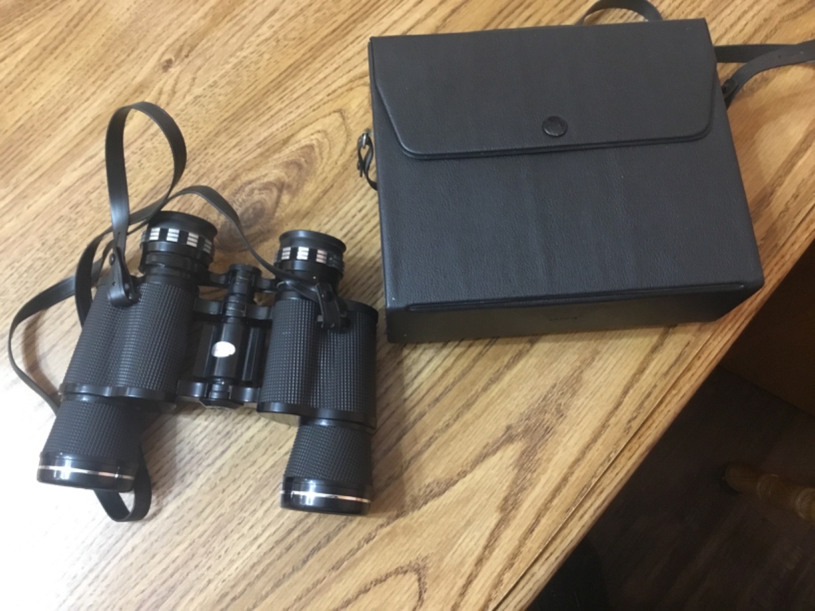 Traq Model 2001 Fully Black Coated Optic 7 X 35 Binoculars In Case