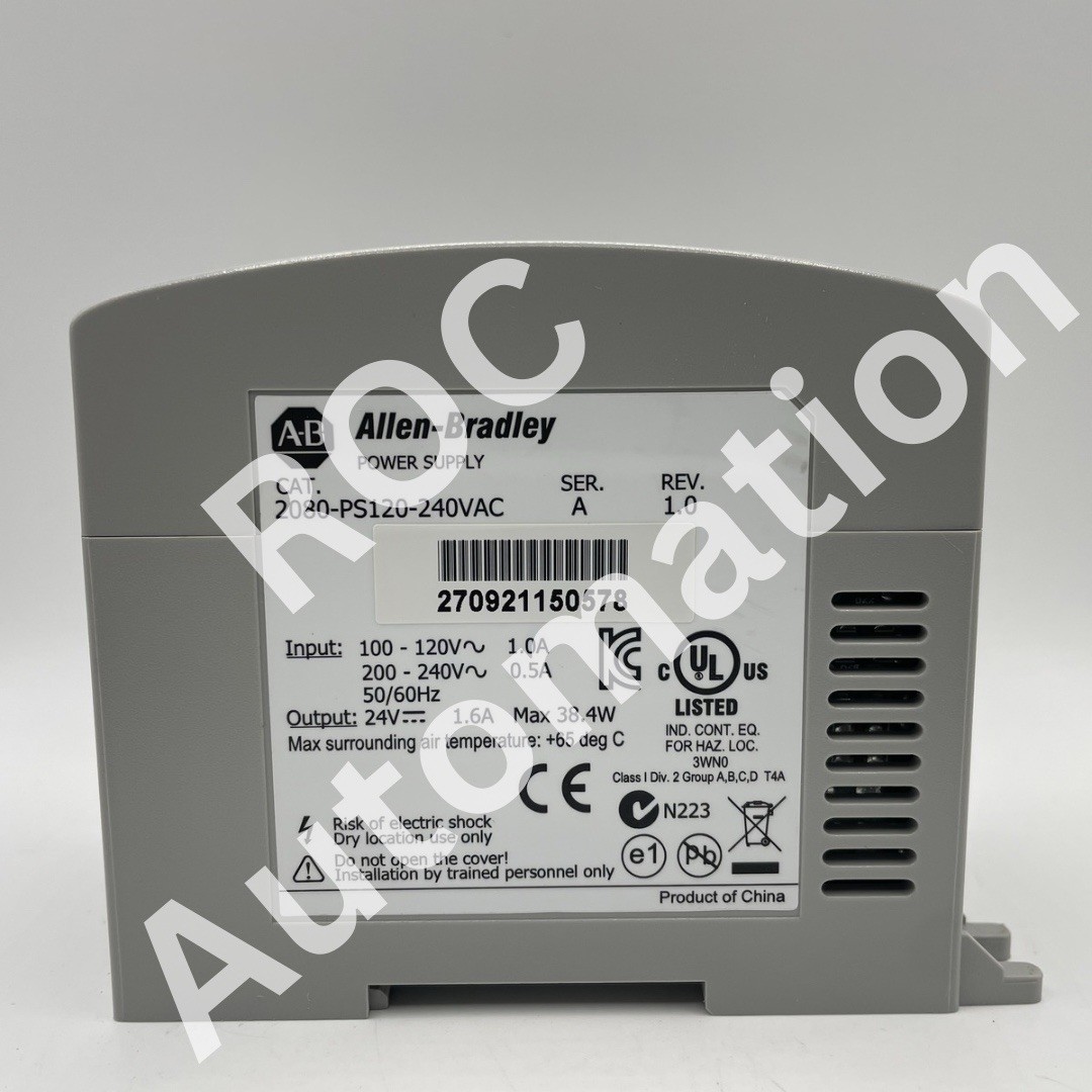 Allen Bradley 2080-PS120-240VAC Power Supply Ser A