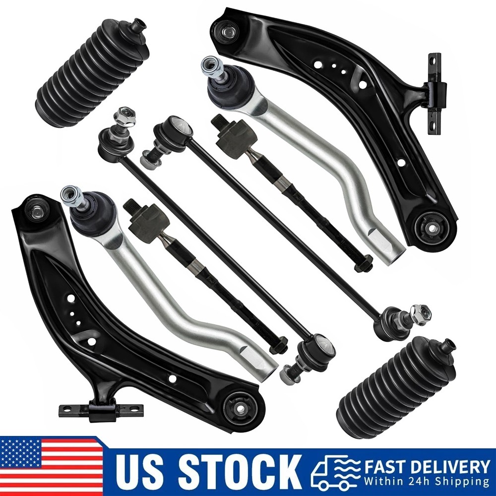 Front Lower Control Arms Sway Bar Tie Rods Boots for Nissan Rogue Sport Qashqai
