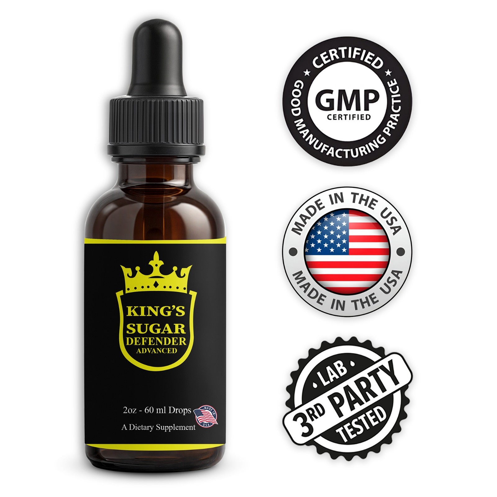 (5 Pack) King's Sugar Defender Drops -Premium Blood Health Support Formula