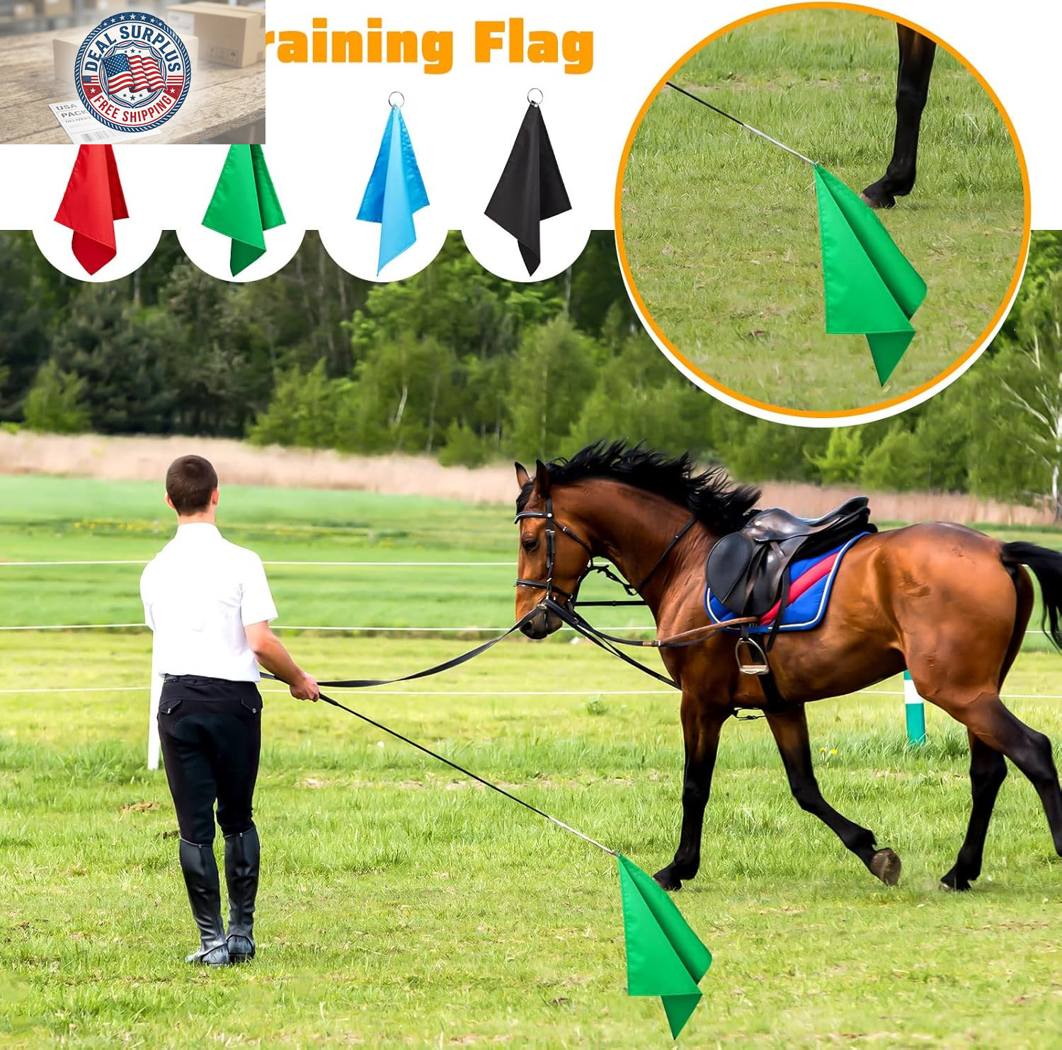 Equestrian Training Flag 4 Pieces Equestrian Training Equipment Nylon Flag with