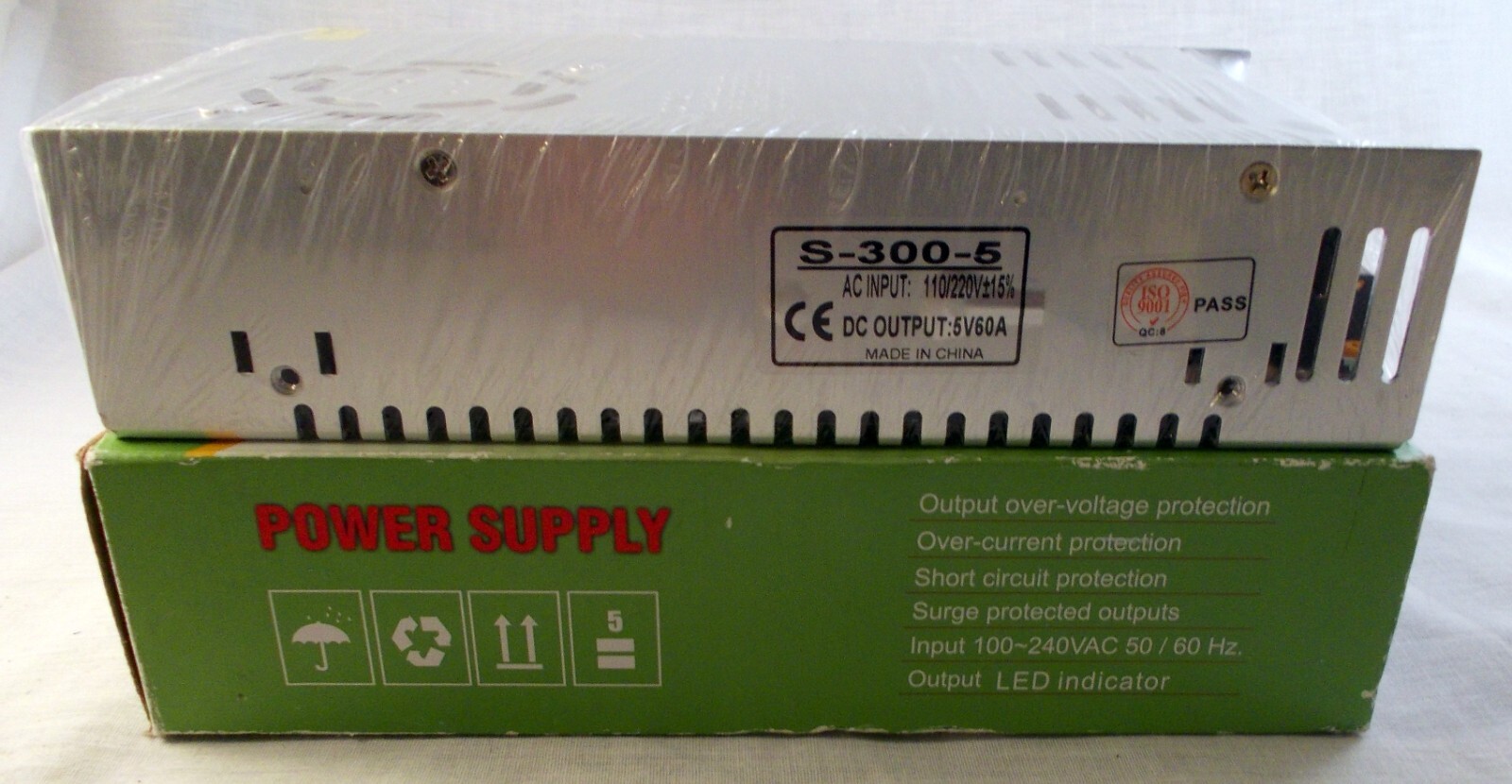 Brand New Meanwell S-300-5 Power Supply 115/230V AC In to 5V 4A DC out