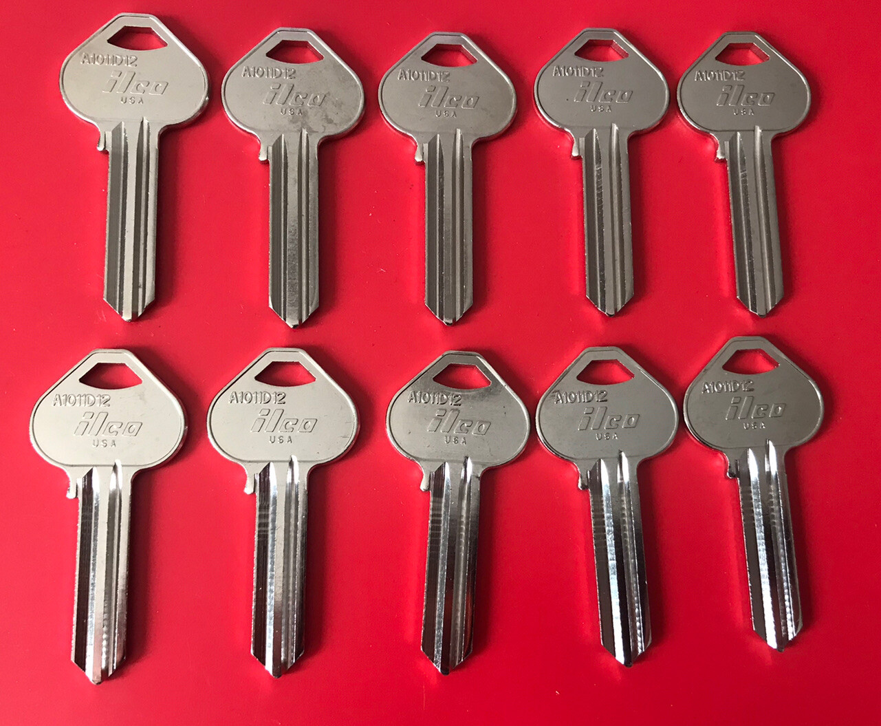 ILCO  A1011D12 6D12R  Key Blanks for Russwin  set of 10                    [r3]