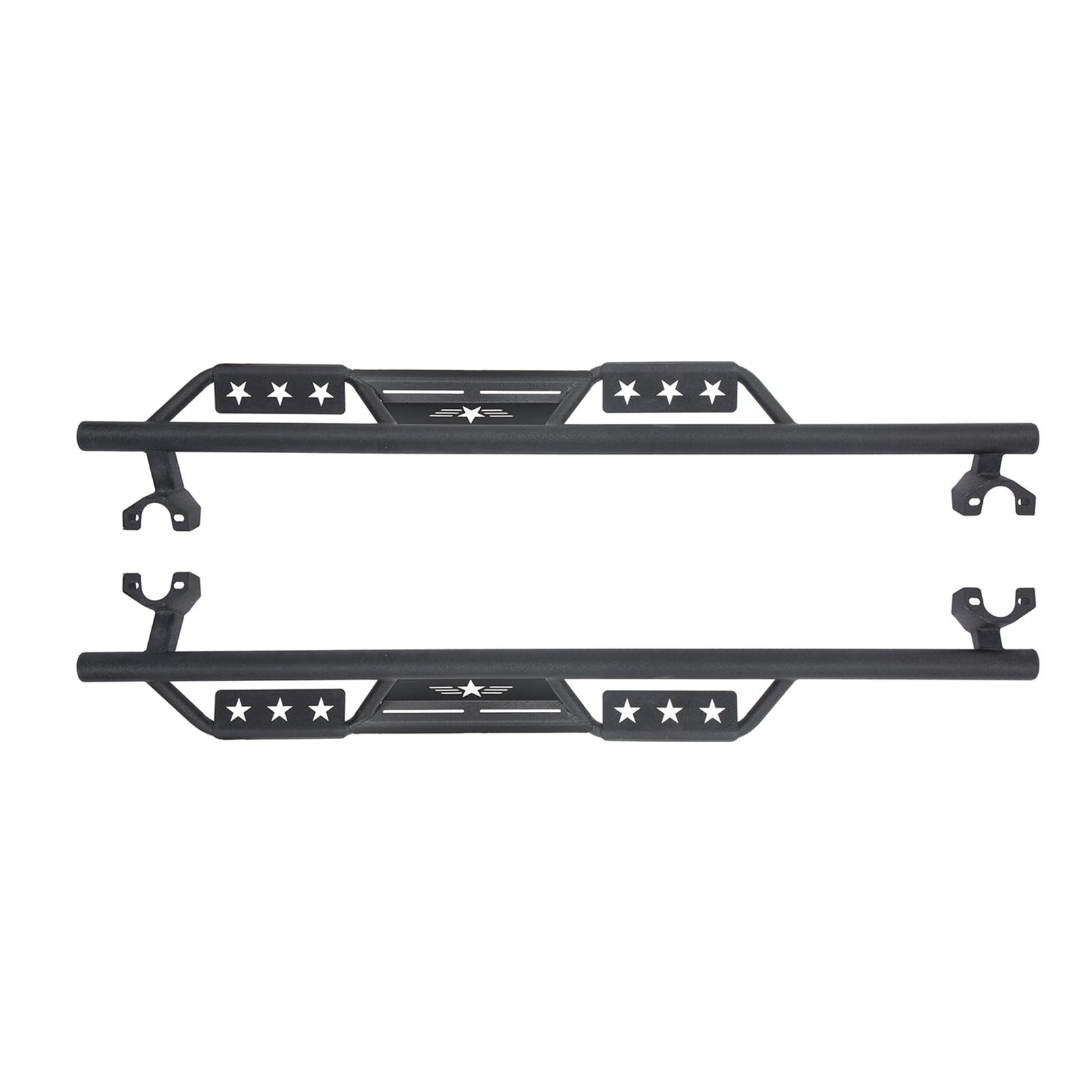 JKU Unlimited Side Steps Nerf Bar Running Board Solid Steel Compatible with Jeep
