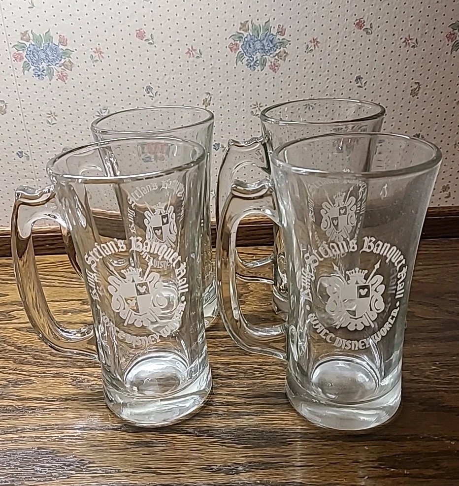 King Stefans Banquet Hall Glasses Walt Disney World / Cinderella Castle Set of 4