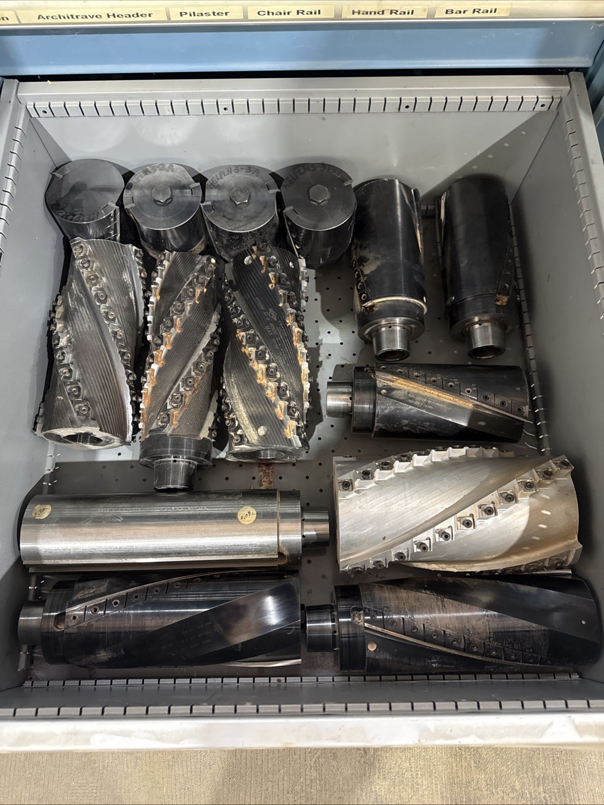 Weinig Brand Shaper / Moulder / Planer Cutter Heads Helicarb Powerlock LOT OF 14