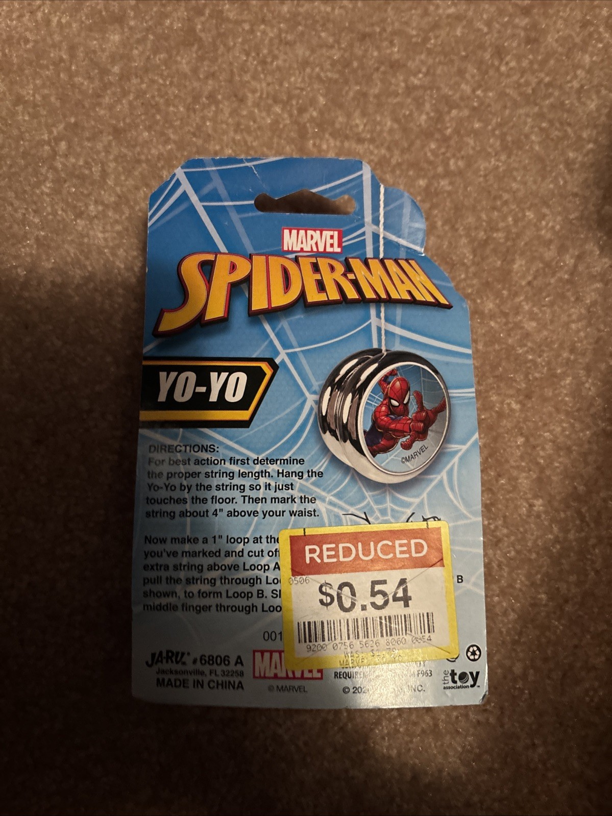New In Packing Marvel Spider-Man Spin It Yo-yo