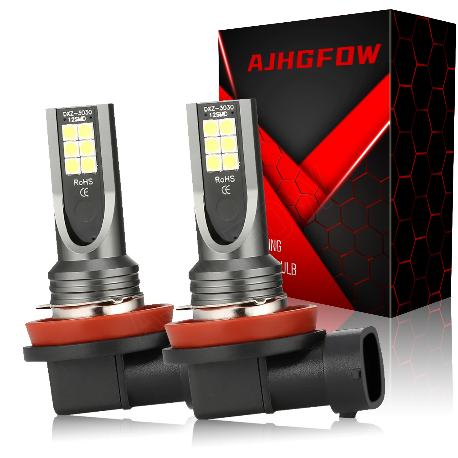 H11 LED Fog Bulbs Light High Power Driving Lamps 10000K Super White Foglight 2x