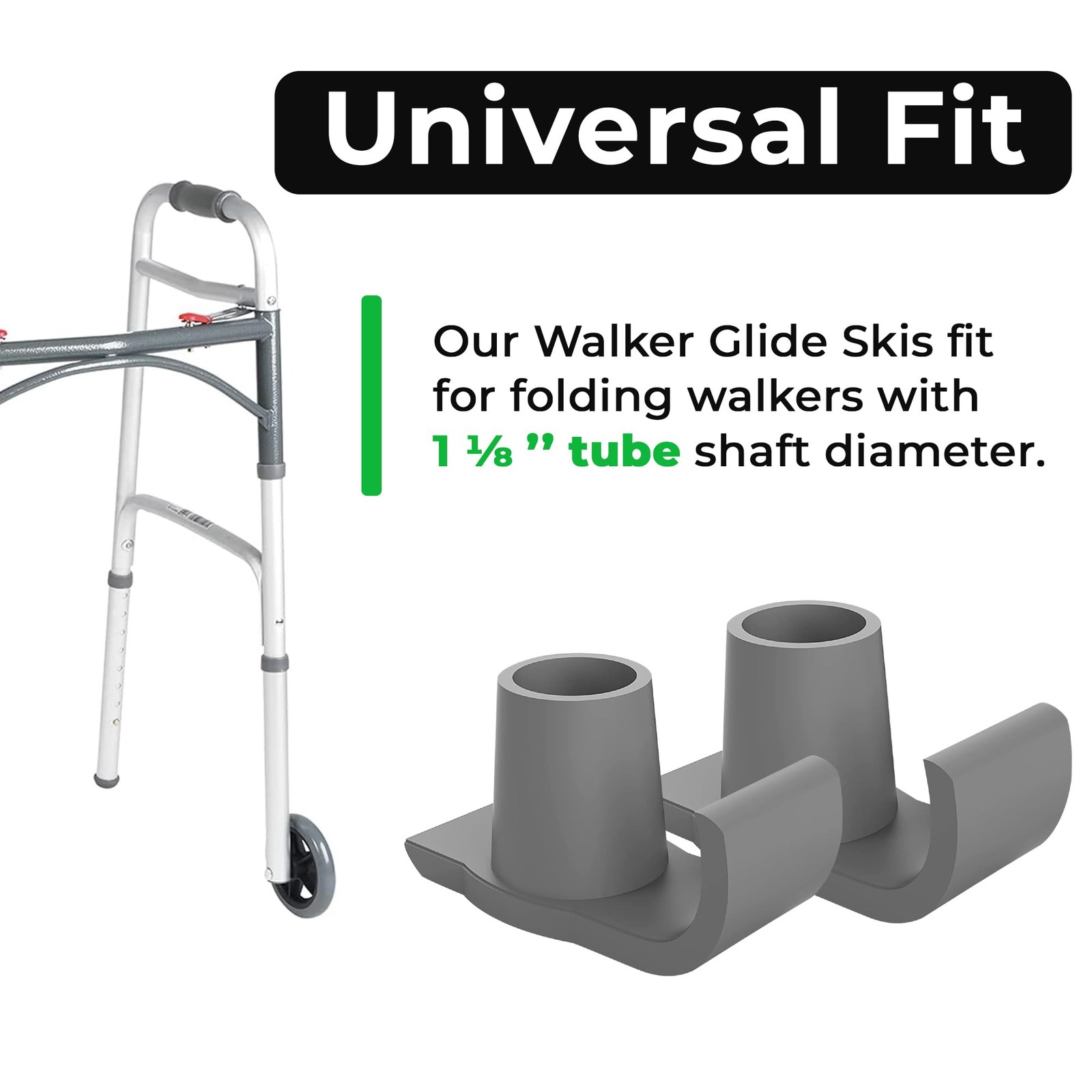 Walker ski Glides 2 Pack, Glide Ski Heavy Duty, Accessories...