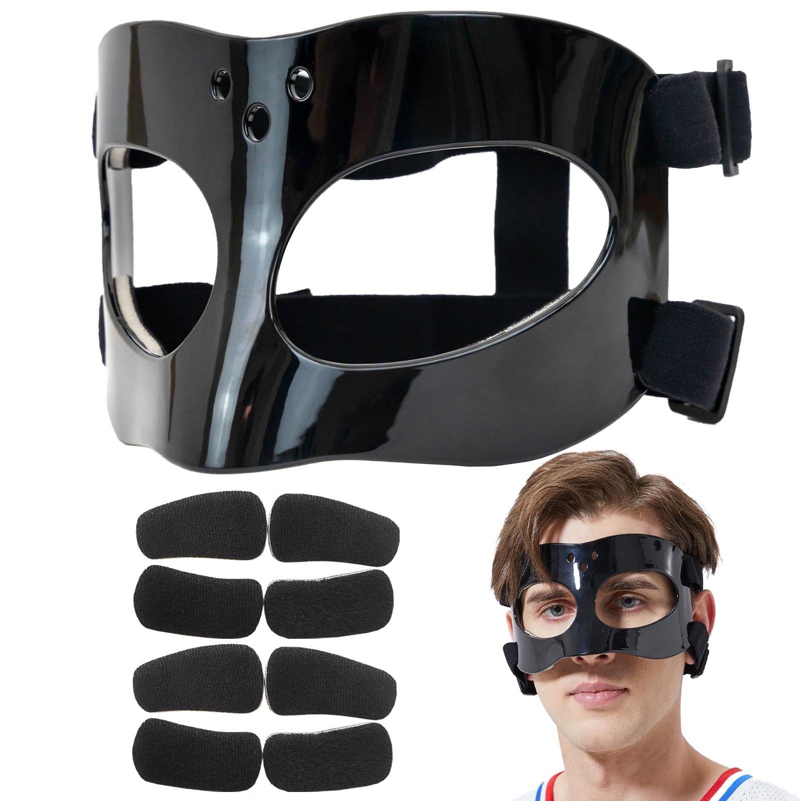 Nose Guard for Broken Nose Baseball Softball Basketball Adjustable Face Shiel...