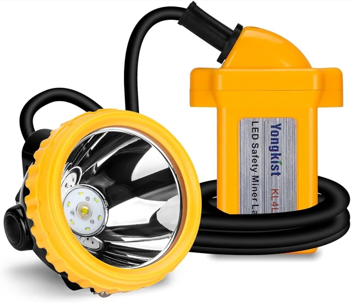 Superbright Rechargeable Mining Headlamp, High Lumens Hard Hat Cap Light, Wat...