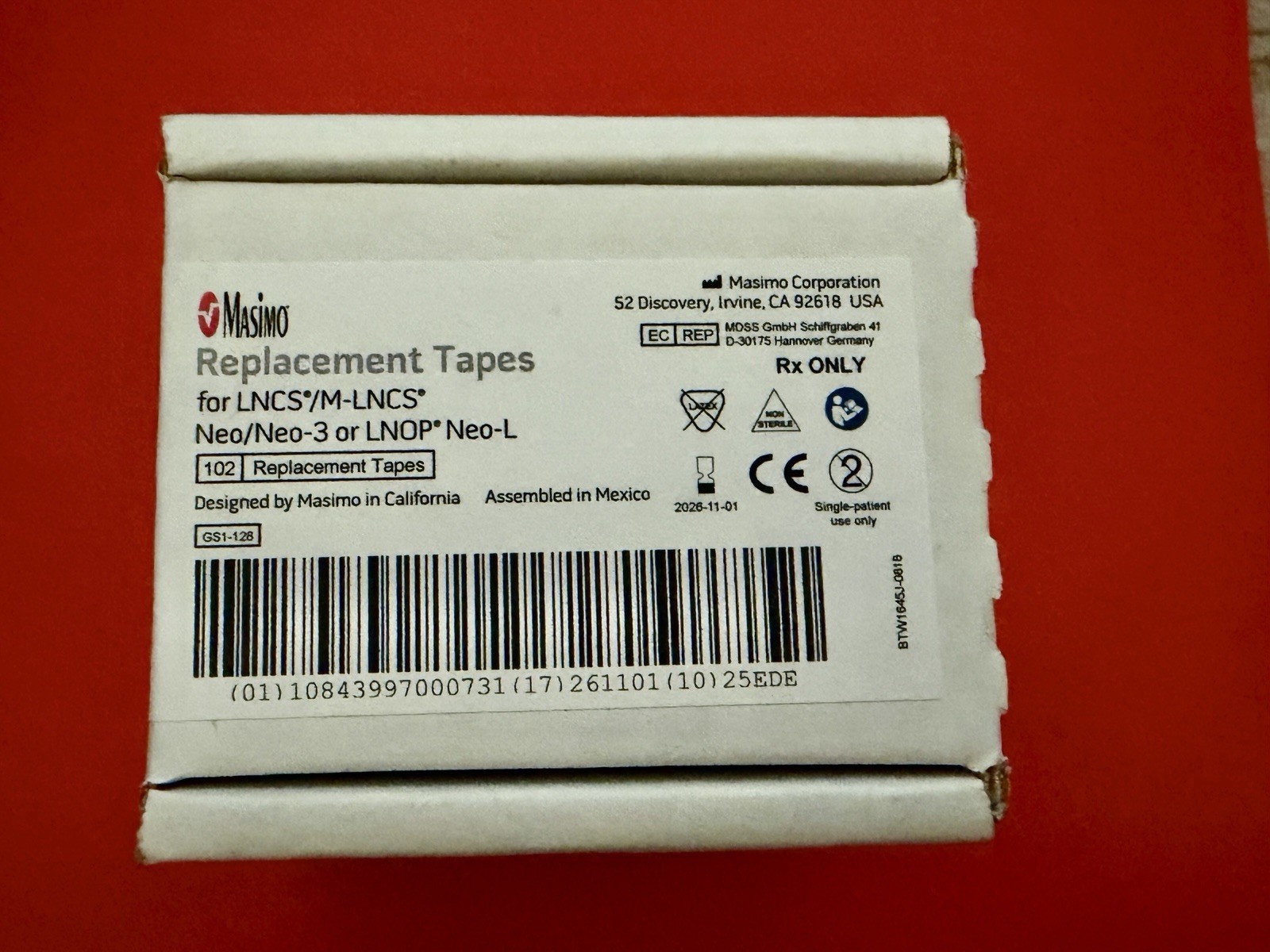 102/BX Masimo Replacement Tapes For LNCS/M-LNCS NEO/NEO-3 or LNOP NEO-L REF 2308