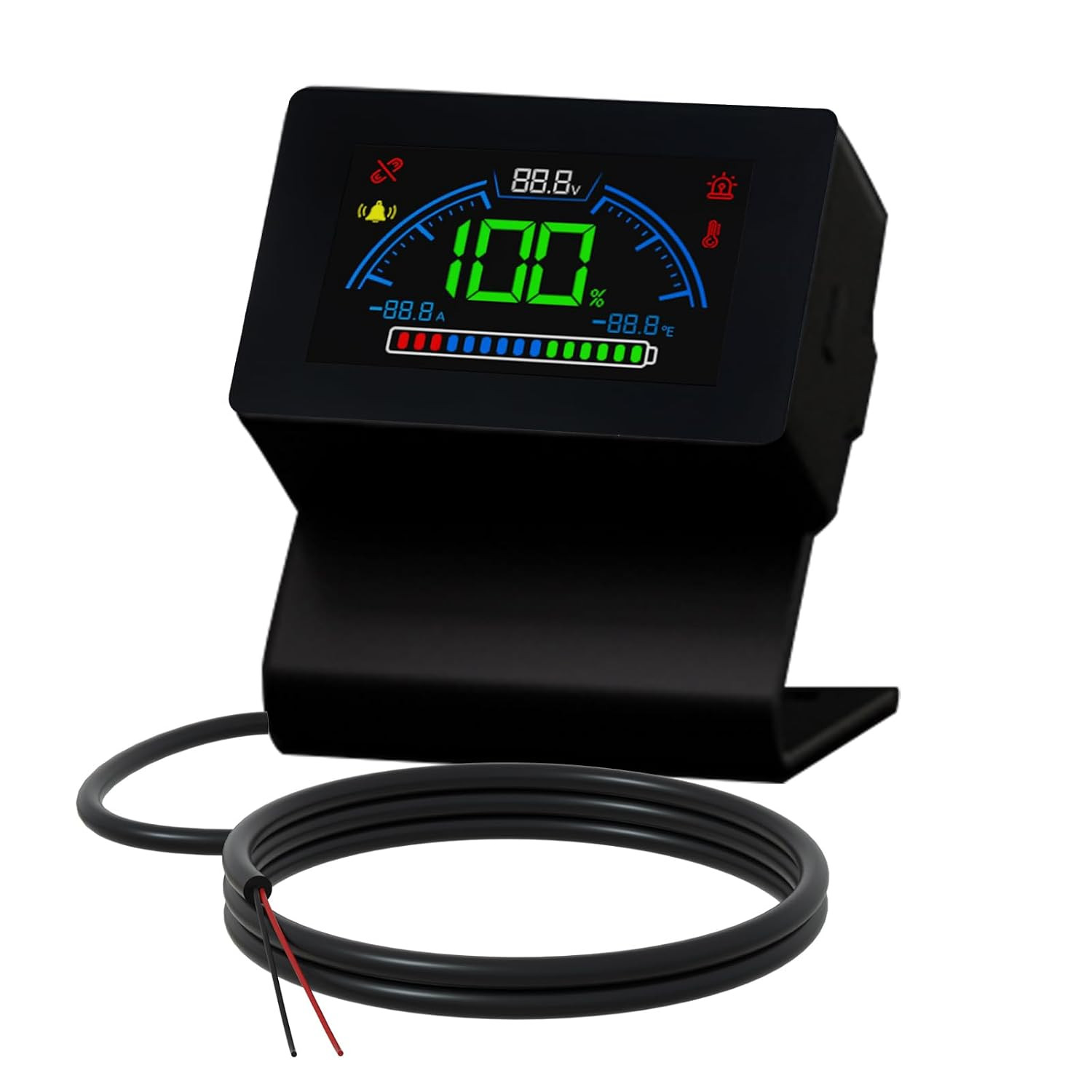 DC HOUSE Bluetooth Battery Capacity Monitor for 12V/24V/36V/48V Systems, DC 8–90