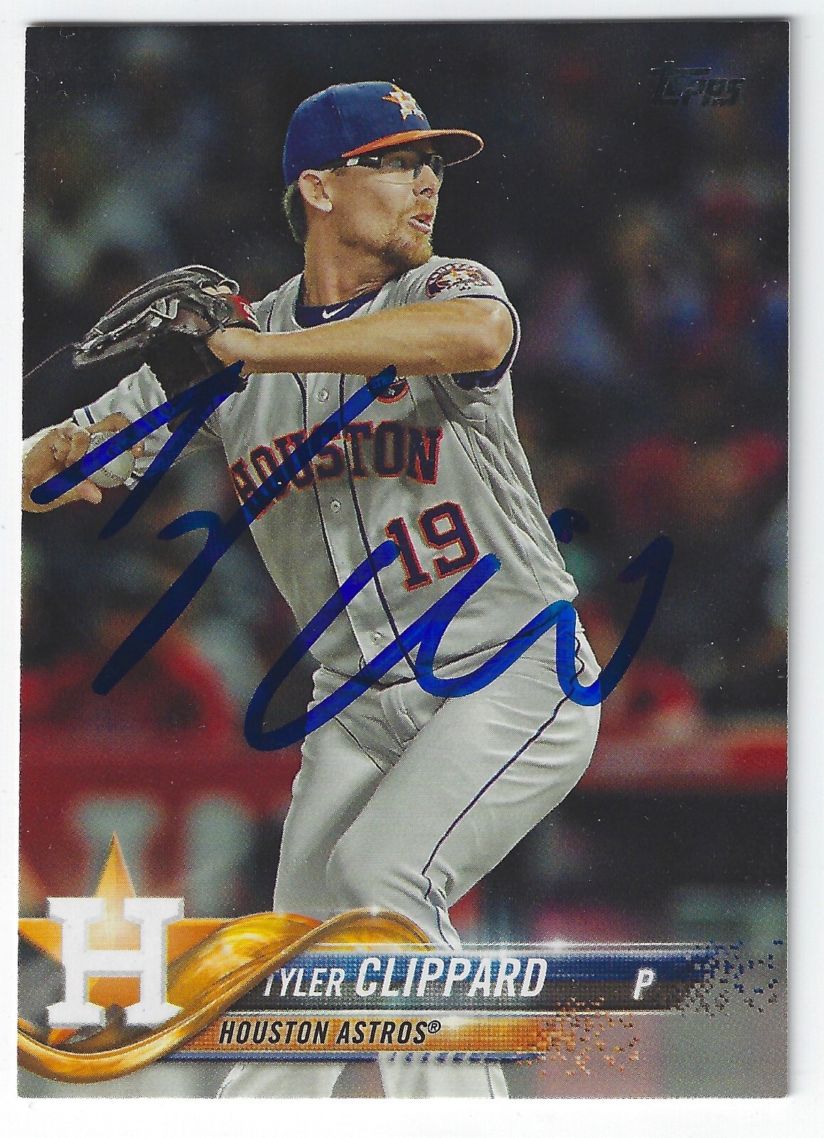 TYLER CLIPPARD HOUSTON ASTROS SIGNED CARD YANKEES TWINS METS NATIONALS BLUE JAYS
